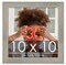 10x10 Wide Barnwood Picture Frame with UV-Resistant Acrylic & Acid Free Backing, Available in 6 Paint Finishes - Grey, Brown, White, and Black